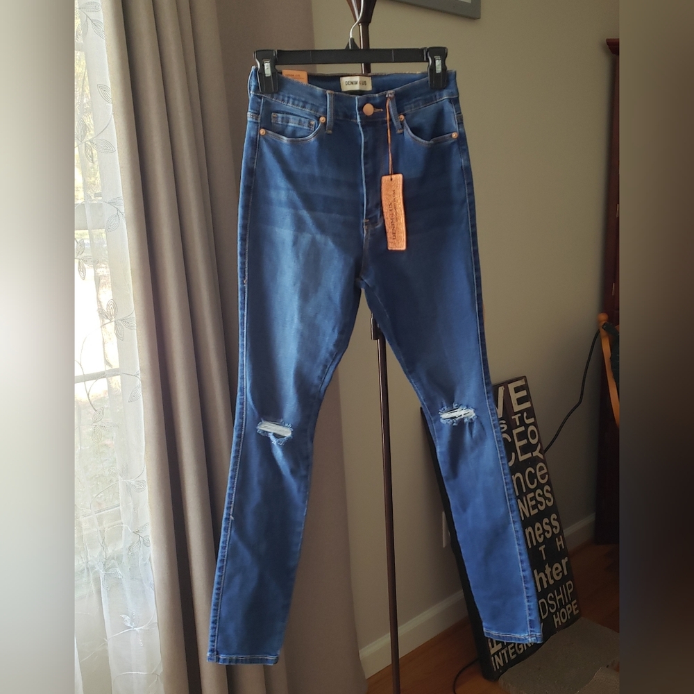 DENIM 4 US sz 9 high waist stretch jeans, NWT